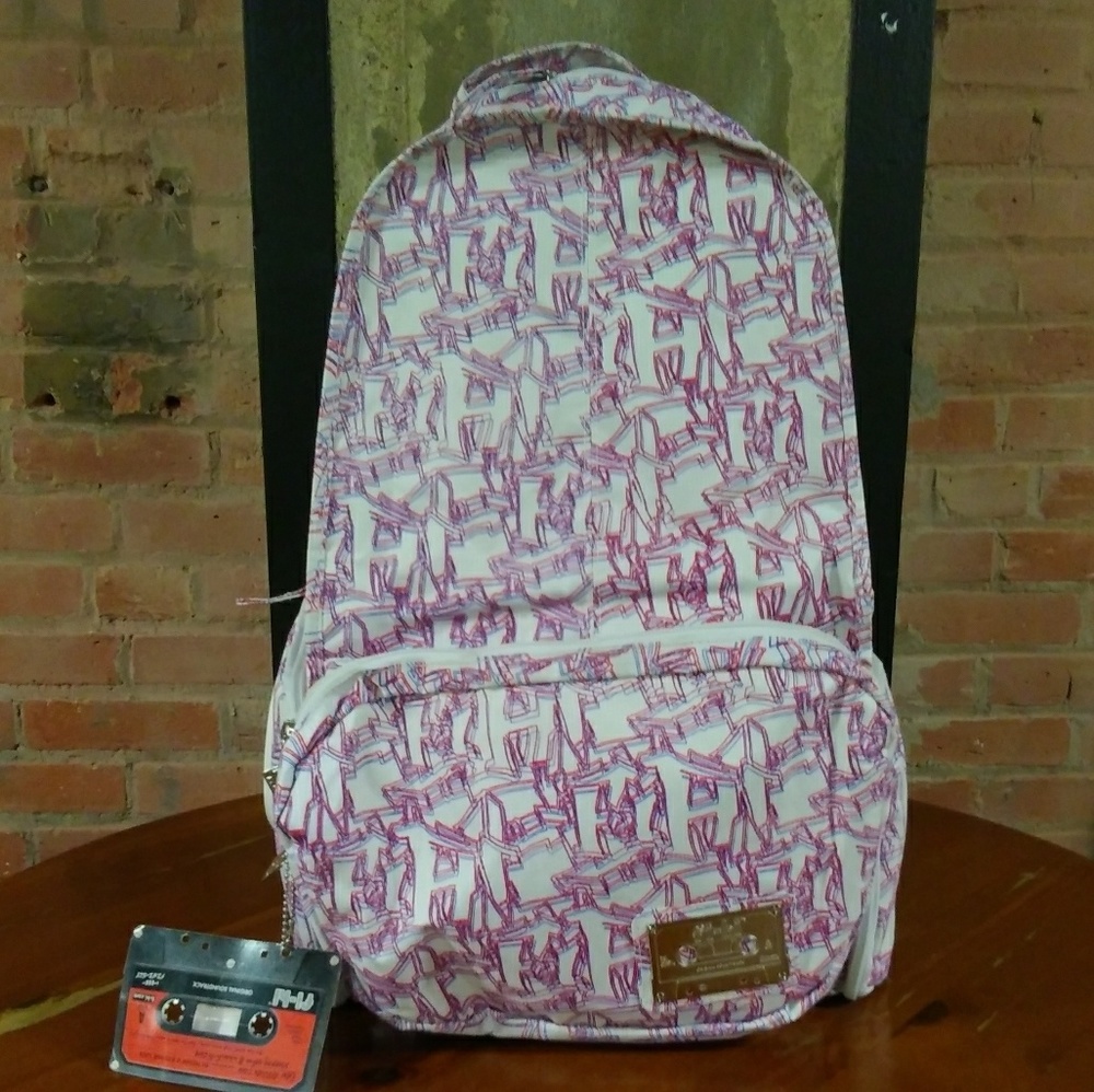Fi-Hi | Stereo Speaker Graphic Backpack Pink White